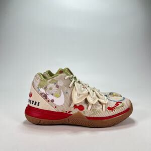 Nike Kyrie 5 x Bandulu Ivory Embroidered Splatters CQ9341-100 Youth Size 2.5Y
